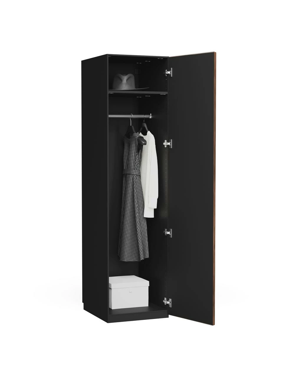 Westwing Collection Armoire modulaire Simone, aspect noyer, largeur 50 cm, plusieurs variantes, Basic Interior, hauteur 200 cm – Image 4
