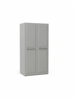 Westwing Collection Armoire modulaire grise Charlotte, larg. 100 cm, plusieurs variantes, Basic Interior, hauteur 200 cm