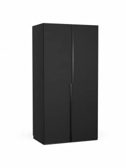 Westwing Collection Armoire modulaire noire Leon, largeur 100 cm, plusieurs variantes, Basic Interior, hauteur 200 cm