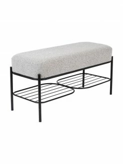 Banc bouclée avec rangement Milou, larg. 90 x haut. 45 cm
