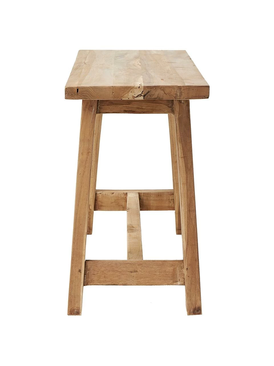 Westwing Collection Banc décoratif teck recyclé Lawas, larg. 100 x haut. 46 cm â Image 5