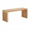 Banc en bois de teck Rib, larg. 104 x haut. 43 cm