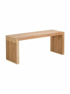 Banc en bois de teck Rib, larg. 104 x haut. 43 cm