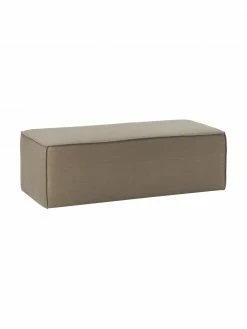 Westwing Collection Banc rembourré beige foncé Sanja, larg. 122 x prof. 54 cm