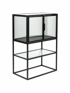 Dutchbone Buffet haut métal noir Boli, larg. 60 x haut. 90 cm