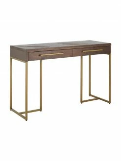 Dutchbone Console de placage en bois d'acacia art déco Class, larg. 120 x prof. 45 cm
