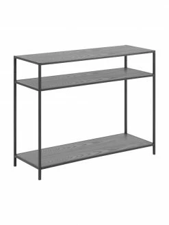 Console en bois et métal Seaford, larg. 100 x prof. 35 cm