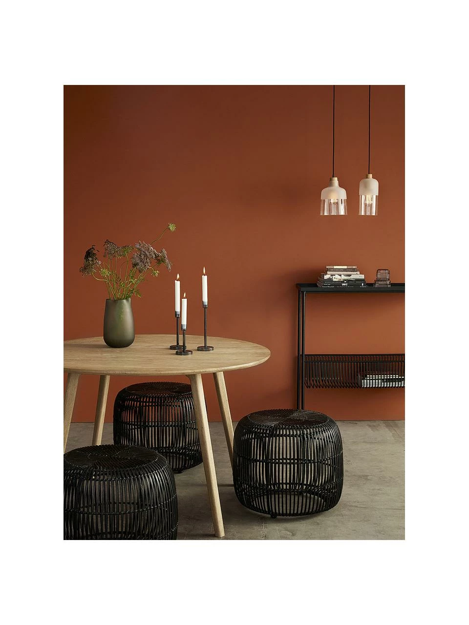 Hübsch Console métal noir Eyrie, larg. 100 x haut. 93 cm – Image 2