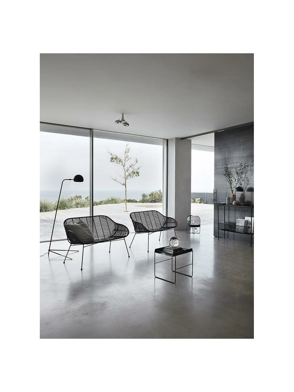 Hübsch Console métal noir Eyrie, larg. 100 x haut. 93 cm – Image 4