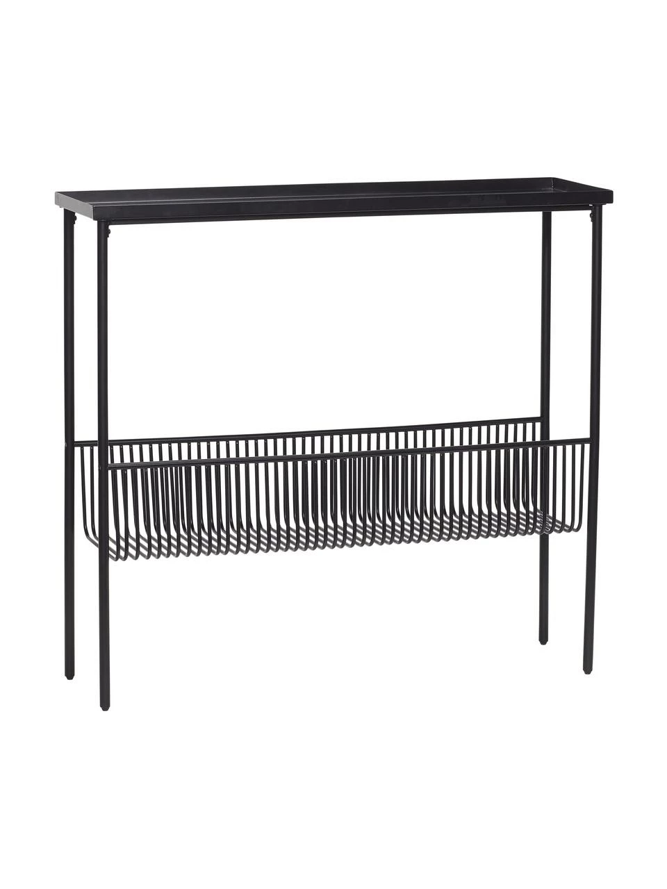 Hübsch Console métal noir Eyrie, larg. 100 x haut. 93 cm
