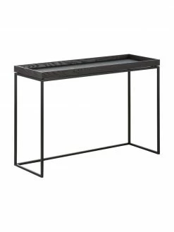 Jan Kurtz Console noire design Pizzo, larg. 100 x prof. 34 cm