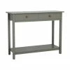 Console rustique bois vert Ditti, larg. 104 x haut. 83 cm