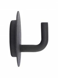 House Doctor Crochets muraux en métal noir Lema, 2 pièces, Ø 4 x prof. 3 cm