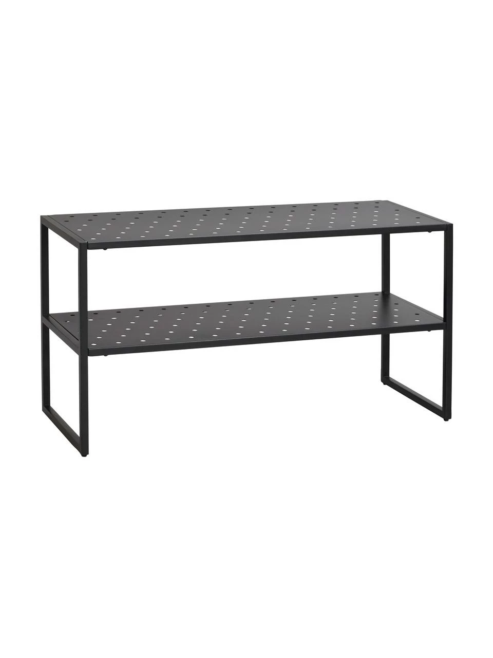 Rowico Meuble à chaussures métal noir Malone, larg. 80 x haut. 42 cmSeulement 1 produit disponible