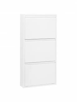 Kare Design Meuble à chaussures mural à 3 casiers rabattables Caruso, larg. 50 x haut. 103 cm