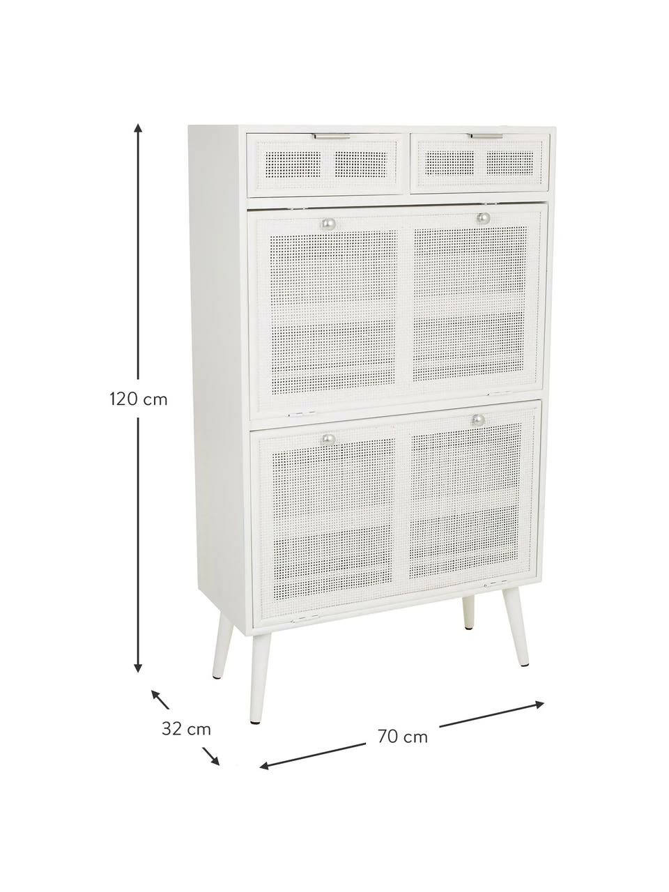 Meuble à chaussures rustique Cayetana, larg. 70 x haut. 120 cmSeulement 1 produit disponible – Image 3