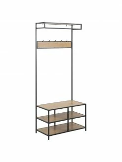 Meuble d'entrée industriel métal Seaford, larg. 77 x haut. 185 cm