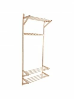 Meuble d'entrée mural bois de pin Cole, larg. 75 x prof. 32 cm