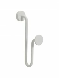 Hübsch Patère métal blanc Swing, larg. 3 x haut. 13 cm