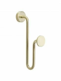 Hübsch Patère métal doré Swing, larg. 3 x haut. 13 cm