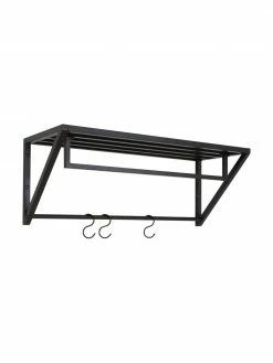 Porte-manteau avec tablette à chapeaux Preston, larg. 80 x prof. 30 cm