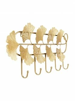 Kare Design Portemanteau métal doré Ginkgo, larg. 72 x haut. 31 cm