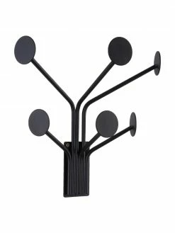 Present Time Portemanteau mural noir Wall Dots, larg. 27 x haut. 27 cm