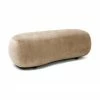 Westwing Collection Pouf canap&eacute; haricot couleur sable Alba, larg. 130 x prof. 62 cm