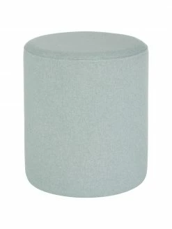 Westwing Collection Pouf rond bleu-vert Daisy, Ø 38 x haut. 45 cm