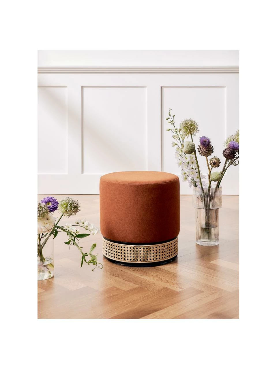 Westwing Collection Pouf rond en cannage Mara, Ø 37 x haut. 39 cm – Image 2