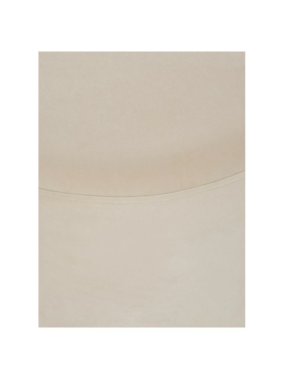 Westwing Collection Pouf rond en velours beige Daisy, Ø 54 x haut. 38 cm – Image 4