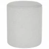Westwing Collection Pouf rond gris clair Daisy, Ø 38 x haut. 45 cm