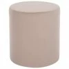 Westwing Collection Pouf rond velours Daisy, Ø 38 x haut. 45 cm
