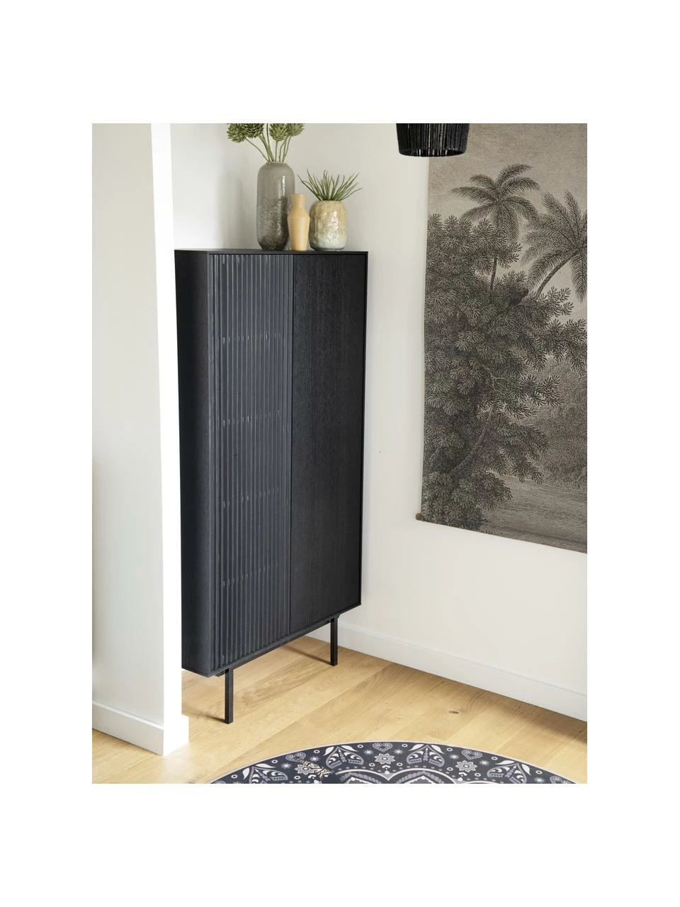 Rangement à façade nervurée Mojo, larg. 80 x haut. 150 cm – Image 2