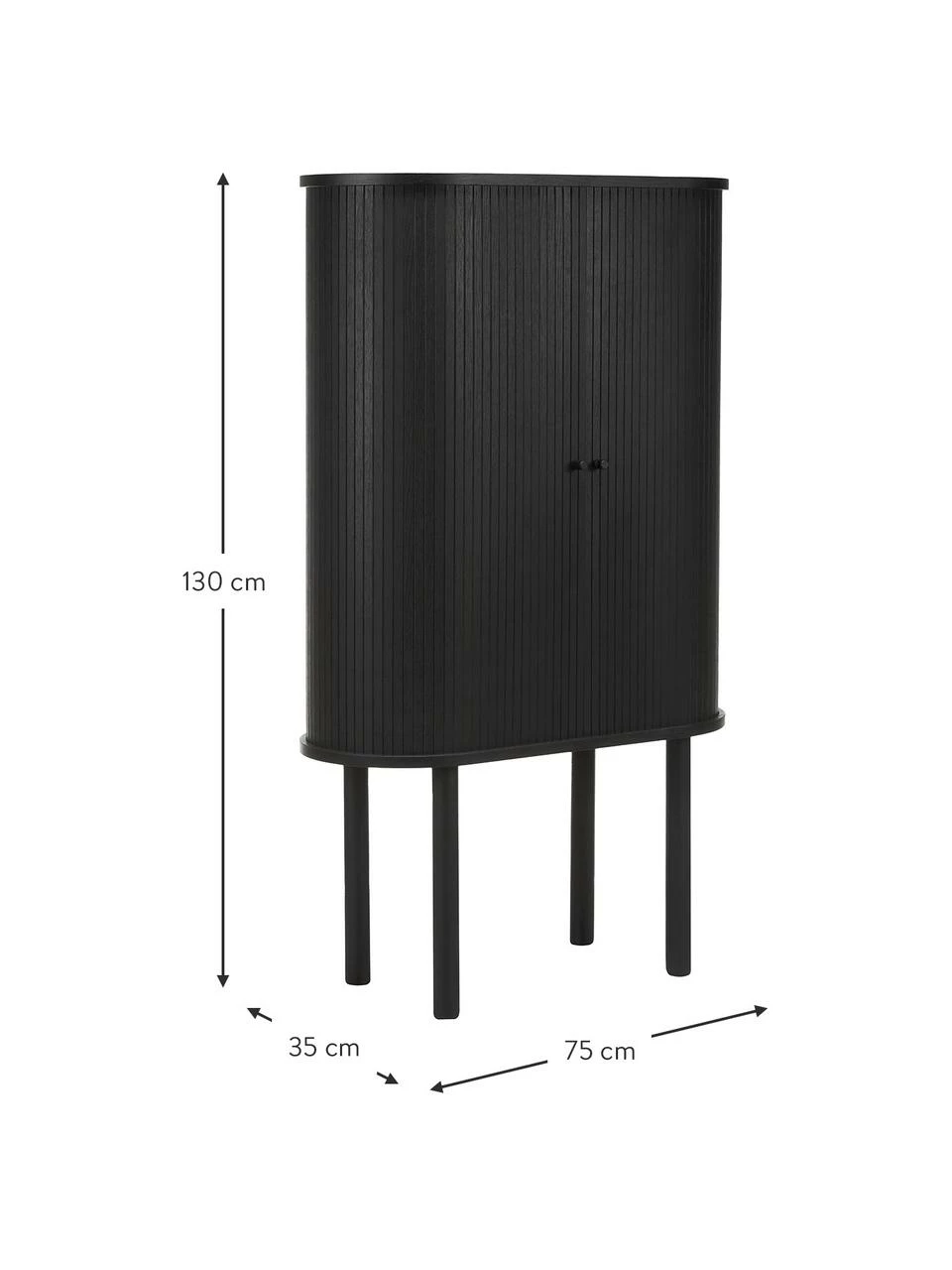 Westwing Collection Rangement moderne Calary, larg. 75 x haut. 130 cm – Image 4
