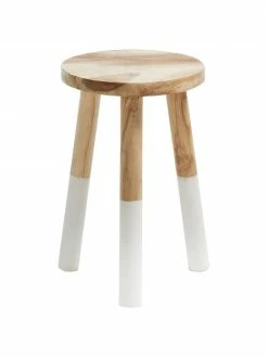 Tabouret Scandi en bois Brocsy, larg. 30 x haut. 44 cm