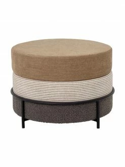 Bloomingville Tabouret brun Como, Ă 60 x haut. 40 cm