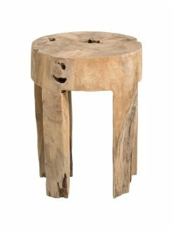 Jan Kurtz Tabouret en bois de teck Java, à 30 x haut. 40 cmDisponibilité limitée