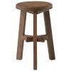 Westwing Collection Tabouret teck Dingklik, Ø 35 x haut. 50 cm