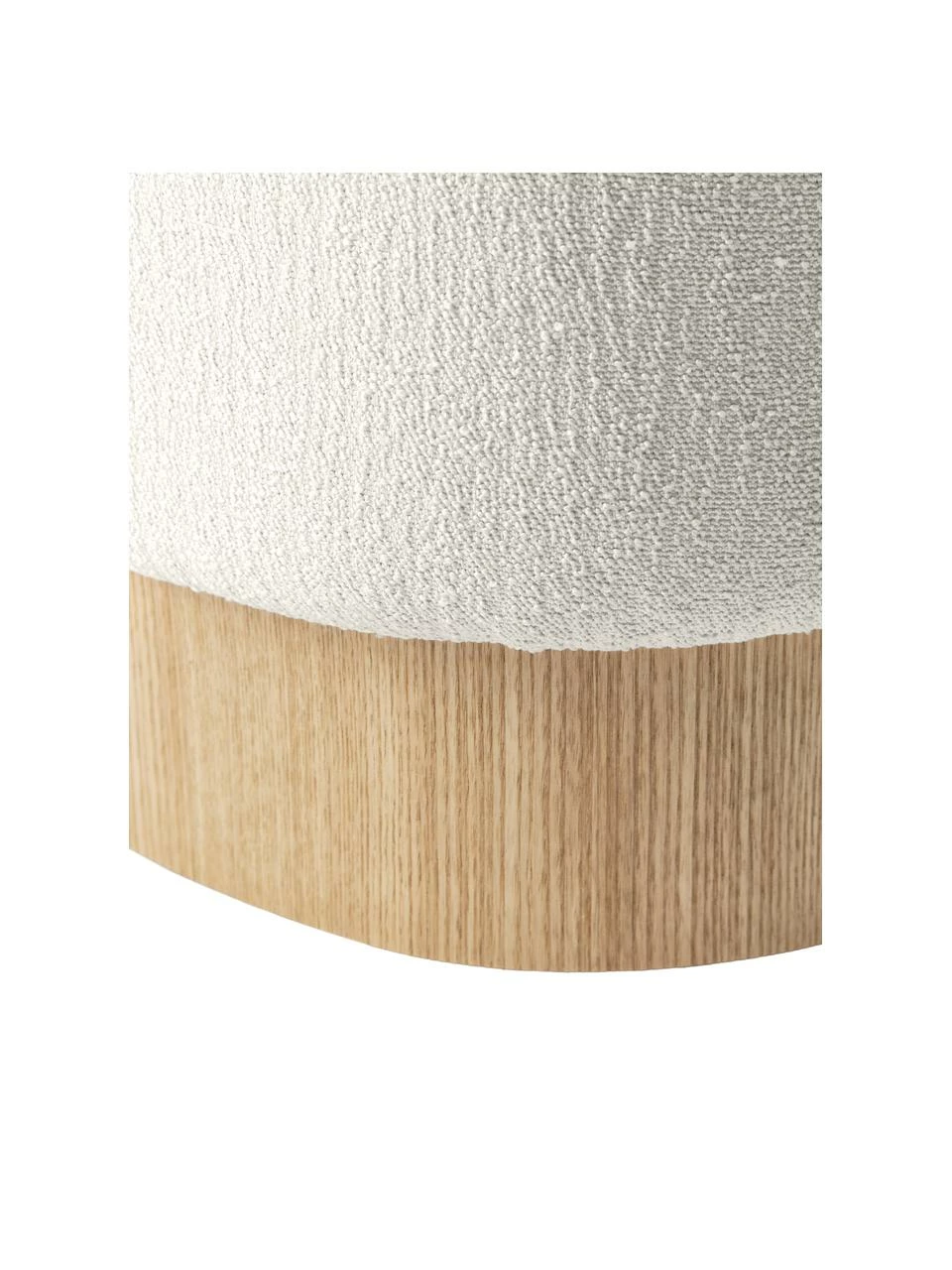 Alex Rivière x Westwing Collection Tabouret tissu bouclé beige clair Yves, larg. 43 x haut. 47 cm â Image 6