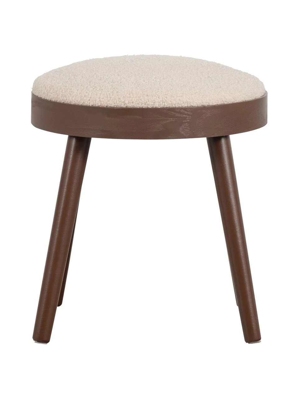 Tabouret/table d'appoint avec coussin en tissu bouclé Laurie, Ø 38 x haut. 38 cm – Image 3