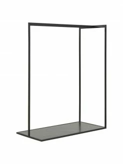 Westwing Collection Tringle noire à vêtements aspect marbré Pacey, larg. 120 x haut. 152 cm